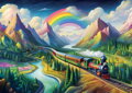 ART PUZZLE Puzzle Duhový vlak 260 dílků