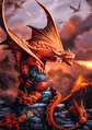 TREFL Puzzle Premium Plus Fantasy Collection: Ohnivý drak 1000 dílků
