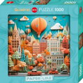 HEYE Čtvercové puzzle Paper-Like: Městská krajina 1000 dílků