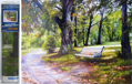 NORIMPEX Diamantové malování Prosluněná lavička 30x40cm