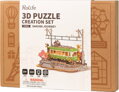 ROBOTIME Rolife DIY Svítící 3D dřevěné puzzle Stanice se sakurami 223 dílků