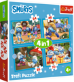 TREFL Puzzle Šmoulí vesnička 4v1 (35,48,54,70 dílků)