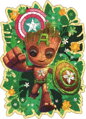 RAVENSBURGER Dřevěné obrysové puzzle Groot 150 dílků