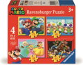 RAVENSBURGER Puzzle Super Mario a jeho dobrodružství 4v1 (12,16,20,24 dílků)