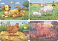 RAVENSBURGER Moje první puzzle Zvířecí rodinky na farmě  4v1 (2,4,6,8 dílků)