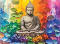 EUROGRAPHICS Puzzle Barevný Buddha 1000 dílků