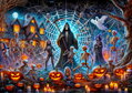 WOODEN CITY Dřevěné puzzle Halloweenský Pán smrti 1010 dílků