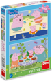DINO Puzzle Peppa Pig: Na dovolené 2x48 dílků