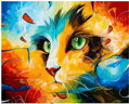 NORIMPEX Diamantové malování Abstraktní kočka 30x40cm