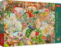 TREFL Puzzle Premium Plus Tea Time: Antická mapa světa 1000 dílků