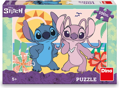 DINO Svítící puzzle Stitch na pláži XL 100 dílků