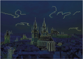 DINO Svítící puzzle Pohled na Hradčany 1000 dílků