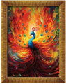 ART PUZZLE Puzzle s rámem a lepidlem 3v1 Barevný páv 1000 dílků