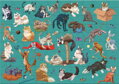 DODO Puzzle Zábavné kočky 100 dílků