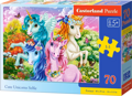 CASTORLAND Puzzle Jednorožci 70 dílků
