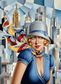 TREFL Dřevěné puzzle Art: Catherine Abel - Léto ve městě 200 dílků