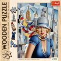 TREFL Dřevěné puzzle Art: Catherine Abel - Léto ve městě 200 dílků