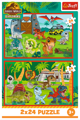 TREFL Puzzle Jurský svět: Malí dinosauři 2x24 dílků