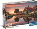 CLEMENTONI Puzzle Historická vesnice Zaanse Schans 1500 dílků