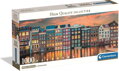CLEMENTONI Panoramatické puzzle Ráno v Amsterdamu 1000 dílků