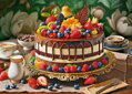CHERRY PAZZI Puzzle Sladké potěšení - dort 1000 dílků