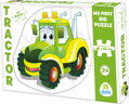 DOHÁNY Podlahové obrysové puzzle Traktor 12 dílků