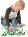 DOHÁNY Podlahové obrysové puzzle Dinosaurus 12 dílků