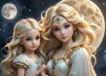 ALIPSON Puzzle Mère et Fille: La Lune et le Soleil 2x500 dílků