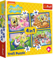TREFL Puzzle SpongeBobův život 4v1 (35,48,54,70 dílků)