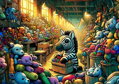 ART PUZZLE Puzzle Továrna na hračky 100 dílků