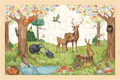 GOKI Dřevěné puzzle Lesní zvířátka 24 dílků