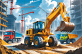 TREFL Puzzle Traktor s rypadlonakladačem 60 dílků