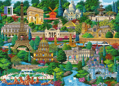 TREFL Dřevěné puzzle Slavná francouzská místa 1000 dílků