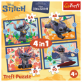 TREFL Puzzle Lilo & Stitch: Prázdniny na Havaji 4v1 (35,48,54,70 dílků)