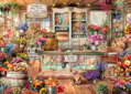 RAVENSBURGER Puzzle Romantické květinářství 1000 dílků