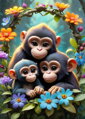BLUEBIRD Puzzle Roztomilé opice 300 dílků