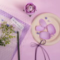 ROBOTIME Rokr Floral Art: 3D puzzle Fialová růže 54 dílků