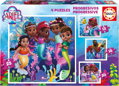 EDUCA Puzzle Disney Ariel 4v1 (12,16,20,25 dílků)