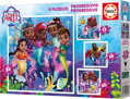 EDUCA Puzzle Disney Ariel 4v1 (12,16,20,25 dílků)