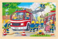GOKI Dřevěné puzzle Hasičský zásah 24 dílků
