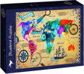 BLUEBIRD Puzzle Barevná mapa světa 2000 dílků