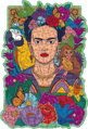 RAVENSBURGER Dřevěné obrysové puzzle Frida Kahlo 300 dílků