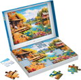 EUROGRAPHICS Puzzle Connecting Pieces: Chata u jezera 24 dílků