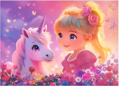 CASTORLAND Puzzle Princezna s jednorožcem 100 dílků