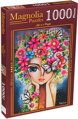 MAGNOLIA Puzzle Dívka s květinami 1000 dílků