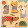 DJECO Dřevěné vkládací puzzle Roztomilá zvířátka