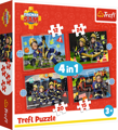 TREFL Puzzle Požárník Sam: Dobrodružství Požárníka Sama 4v1 (12,15,20,24 dílků)