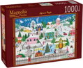MAGNOLIA Puzzle Zasněžené město 1000 dílků