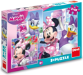 DINO Puzzle Minnie a Daisy 3x55 dílků