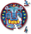 CURIOSI Kulaté puzzle Picoli: Maska 33 dílků